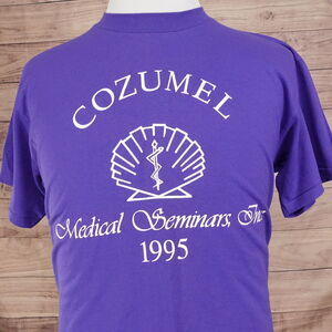 VINTAGE COZUMEL MEDICAL SEMINARS INC 1995 SINGLE STITCH TSHIRT SZ L 90s